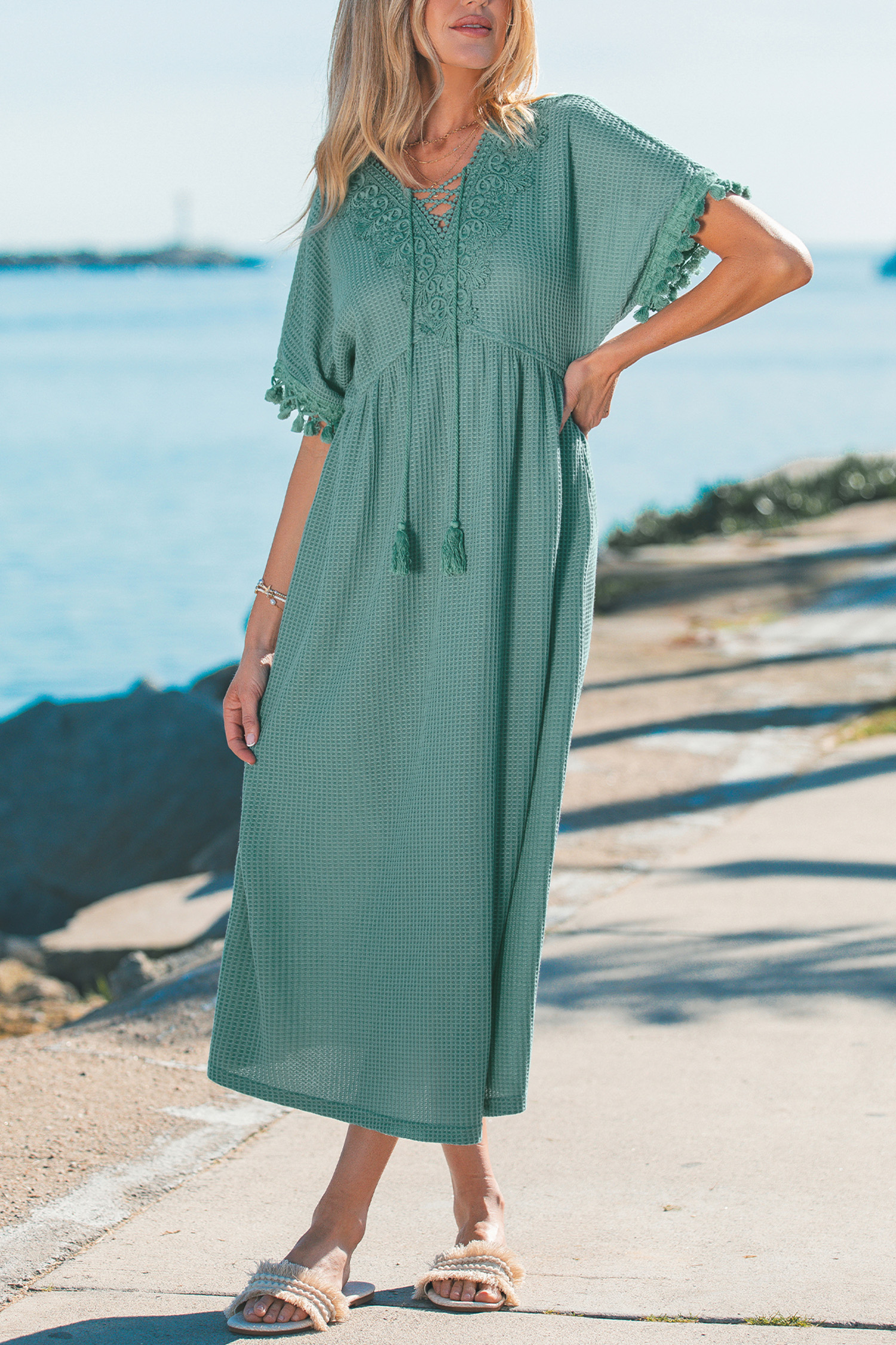 Grotto Green Maxi Dress