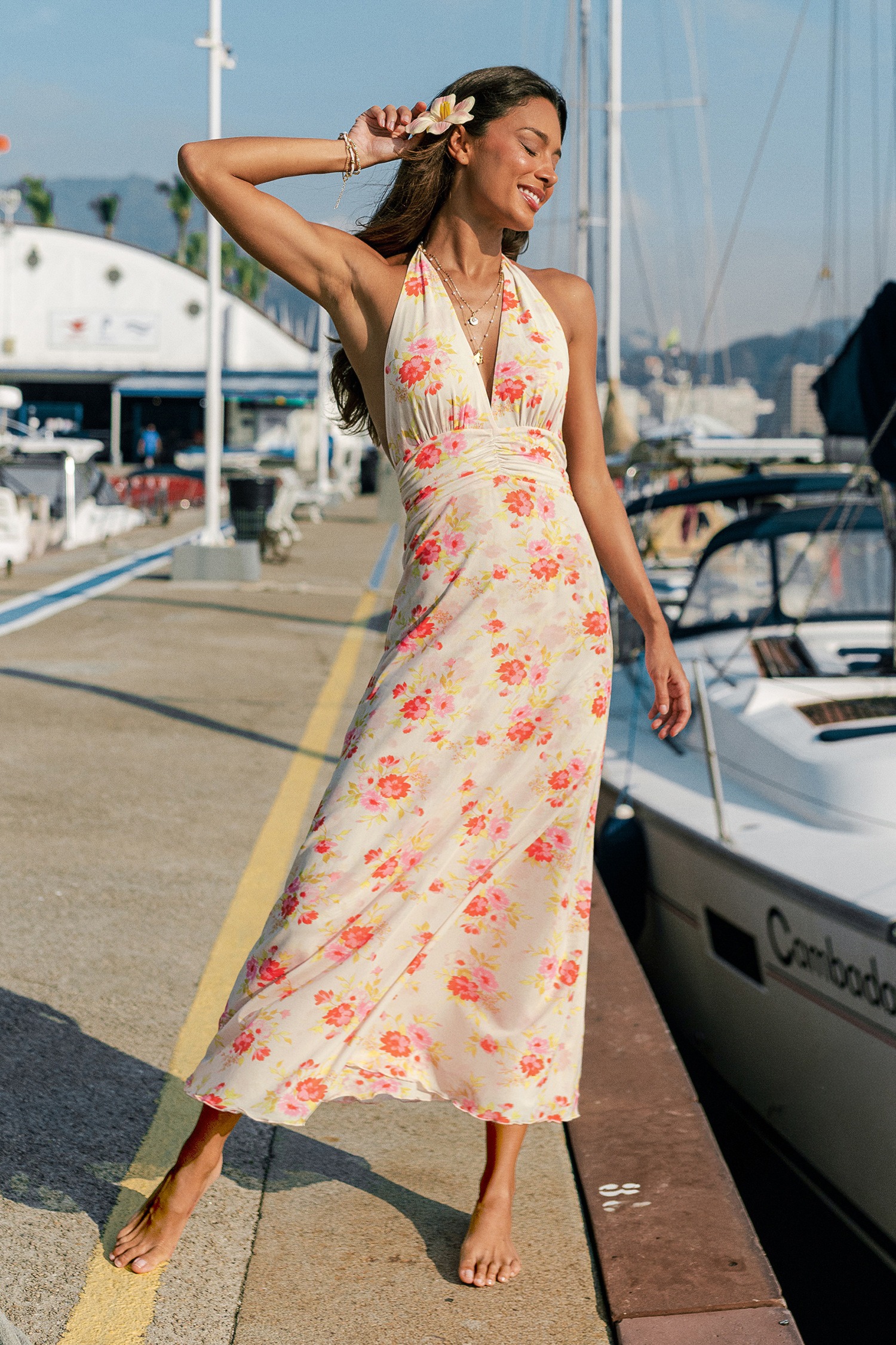 Spring Showers Floral Maxi Dress