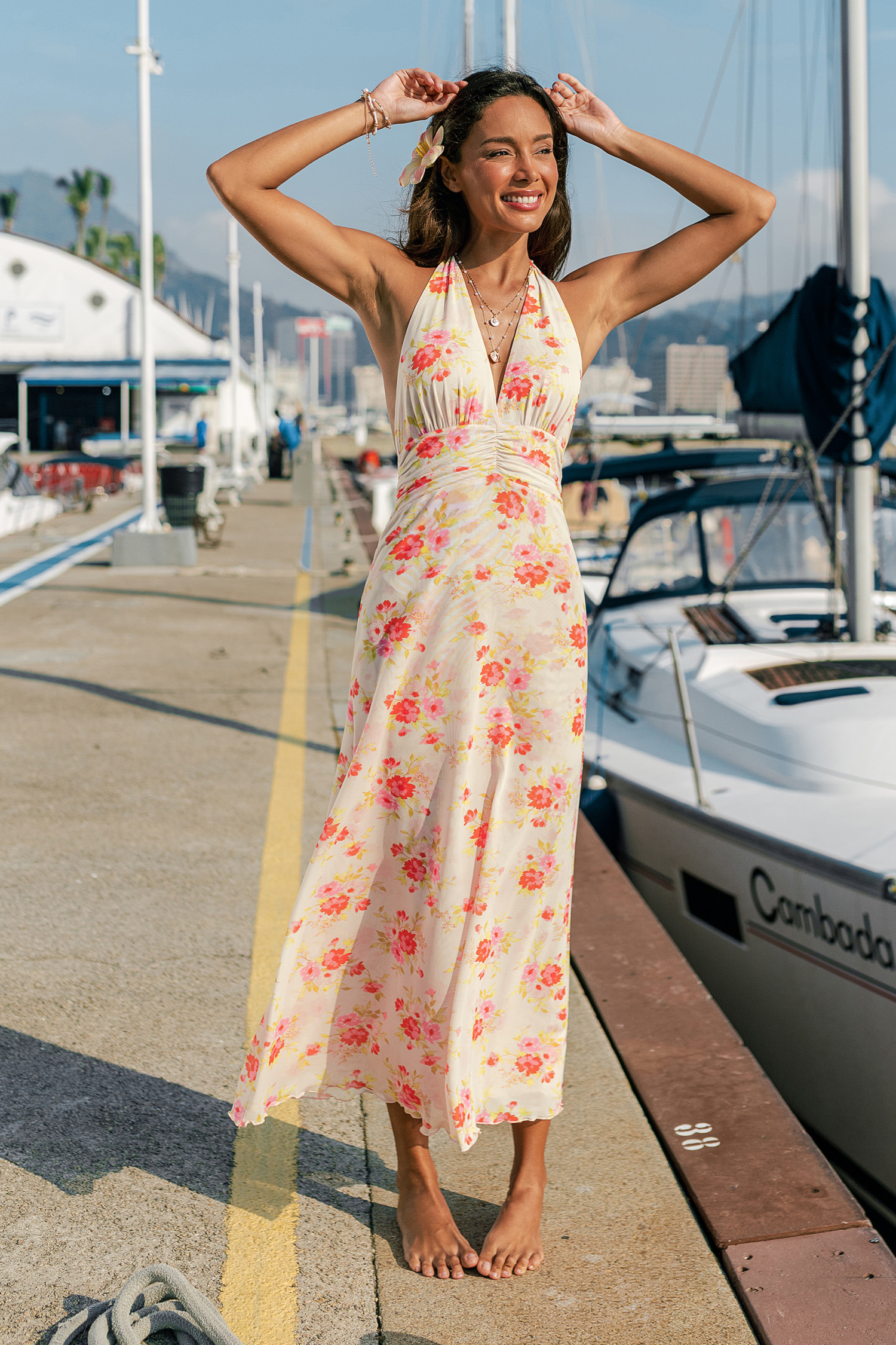 Spring Showers Floral Maxi Dress