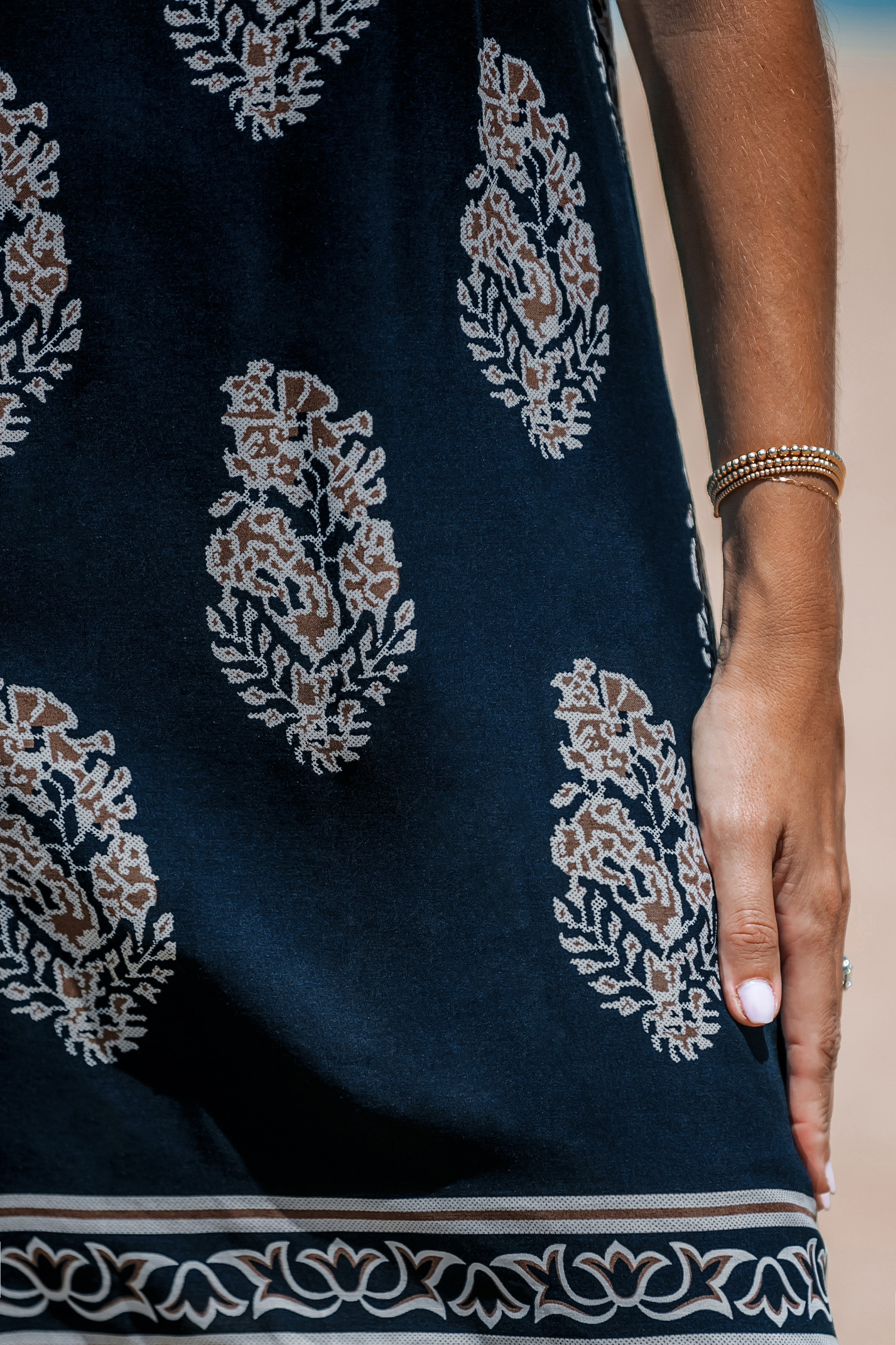 Floral Print Tie Back Mini Dress