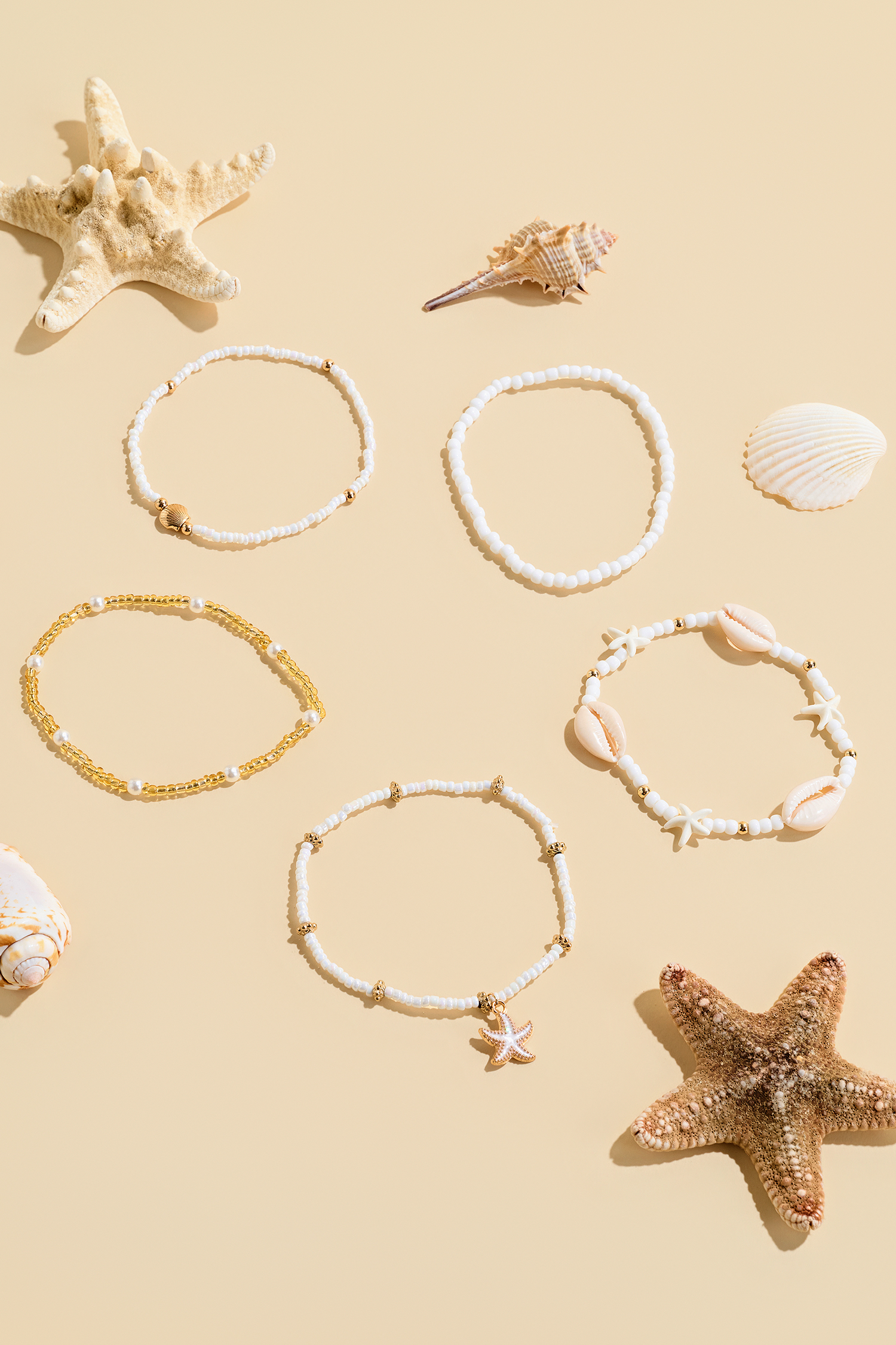 All That Glitters Beaded Anklet Set