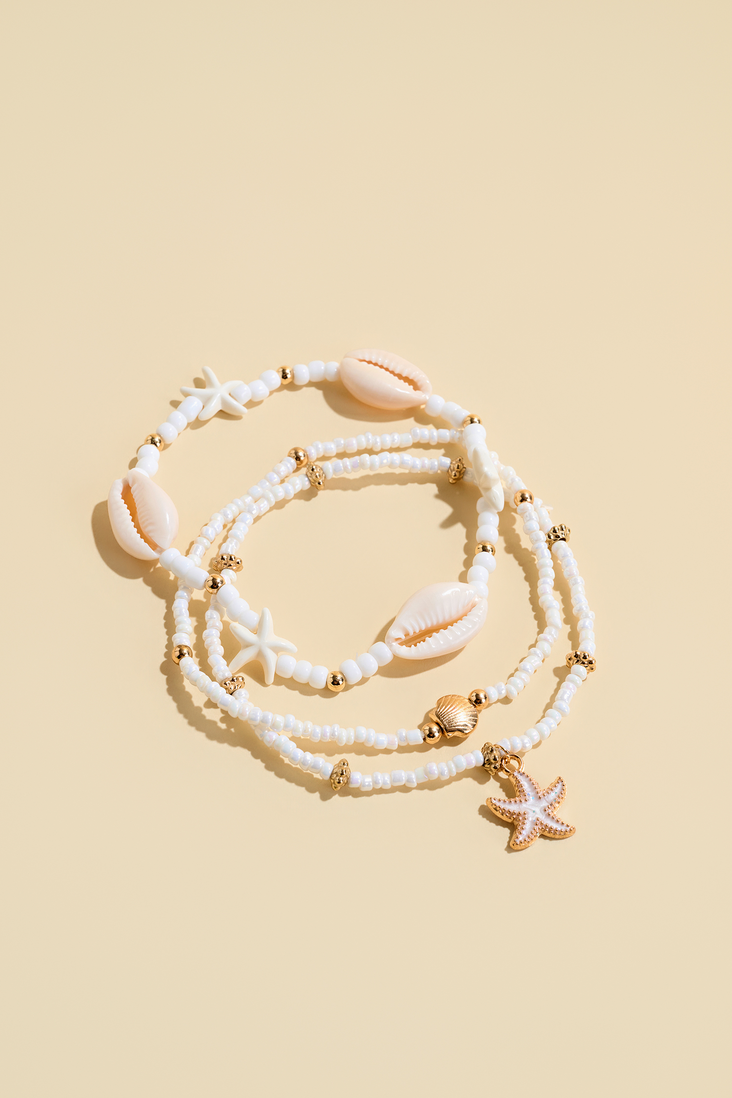 All That Glitters Beaded Anklet Set