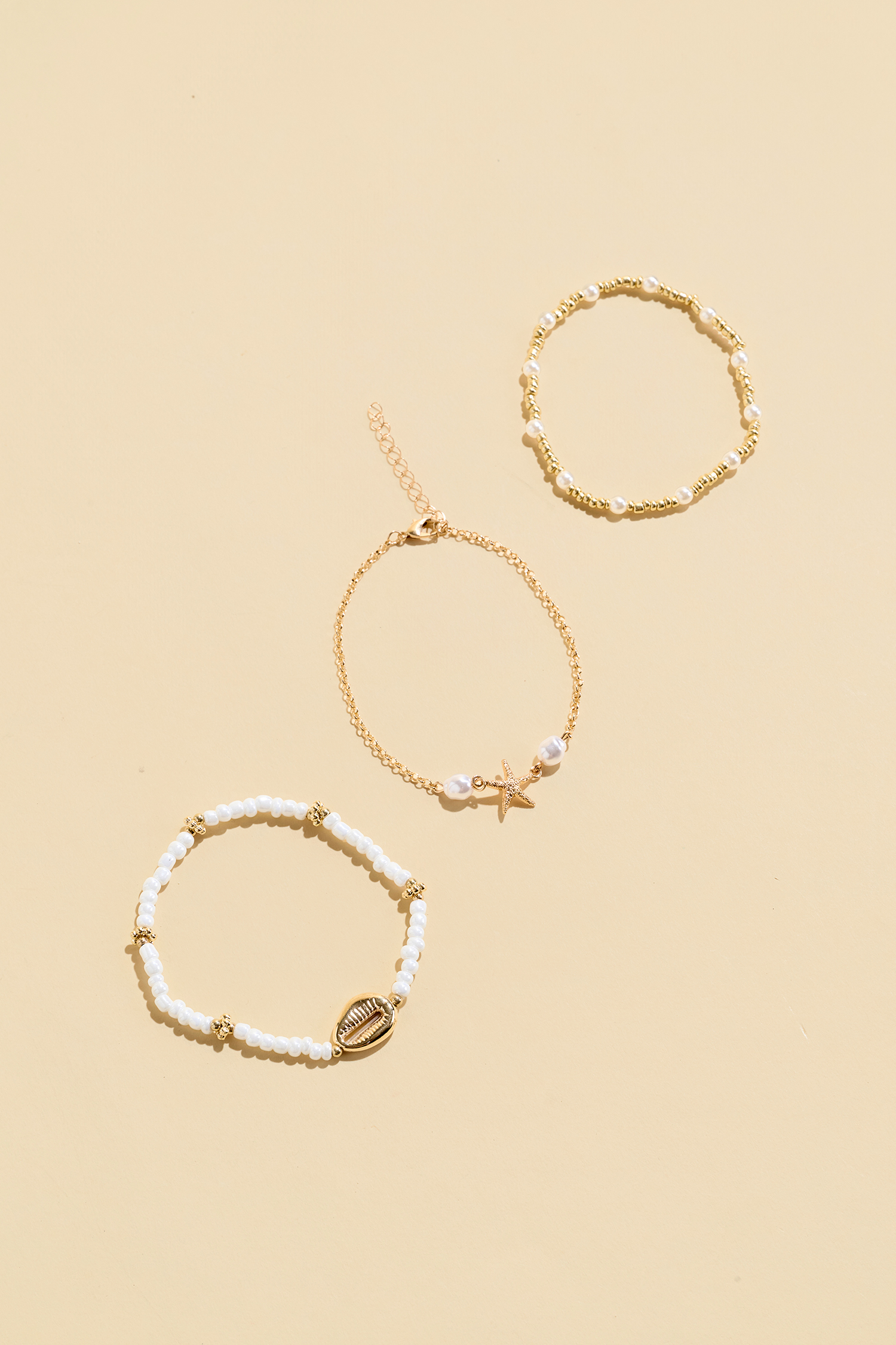 Summer Keepsake Gold-Tone Anklet Set