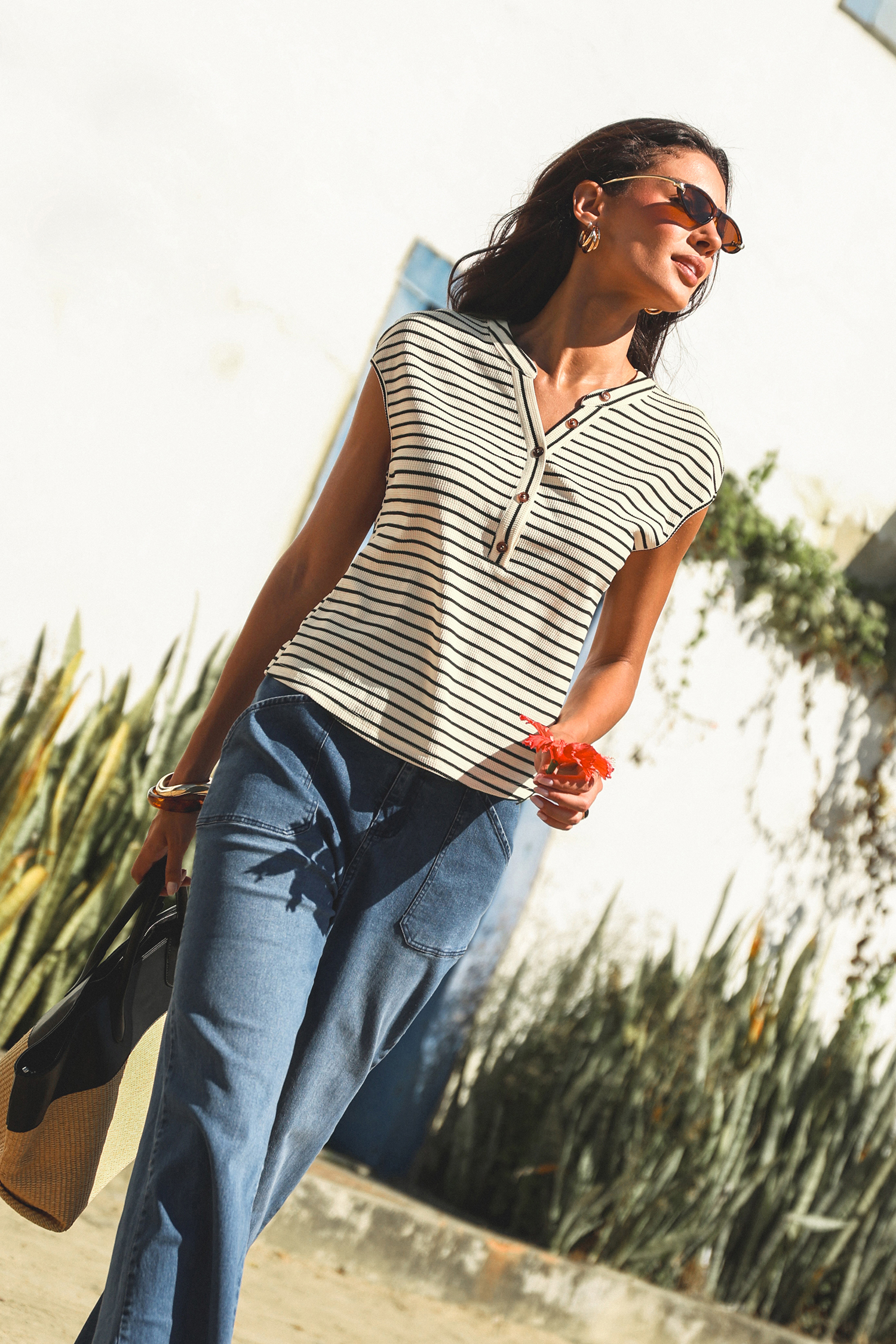 No Drama Striped Top