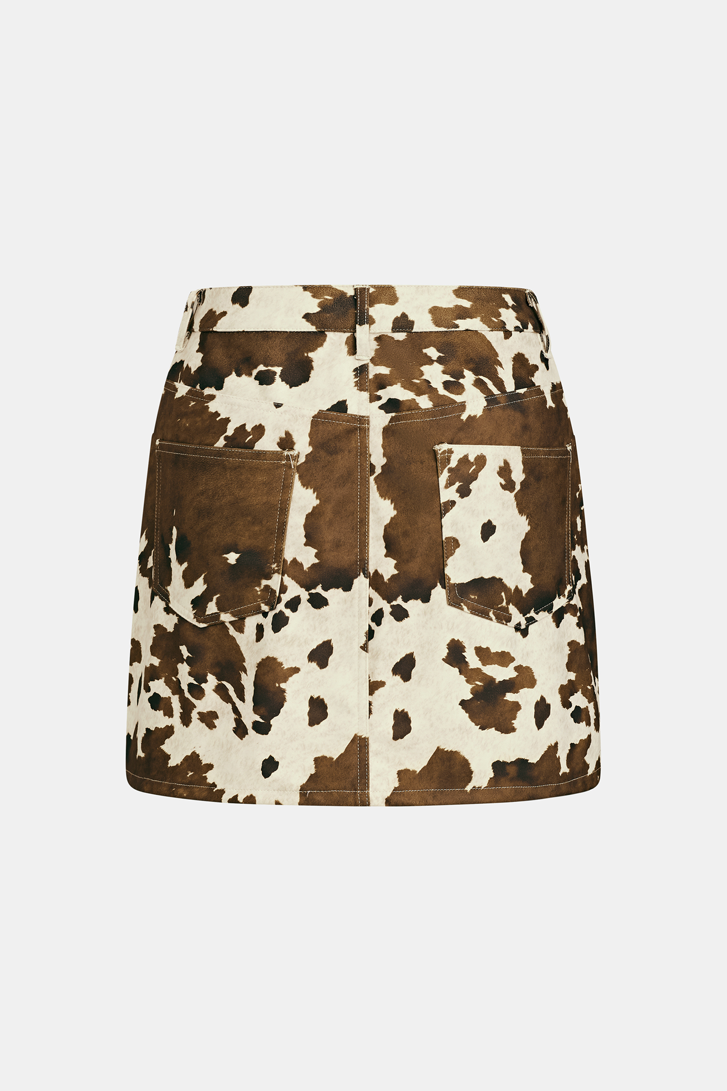 Soft Spoken Cow Print Mini Skirt