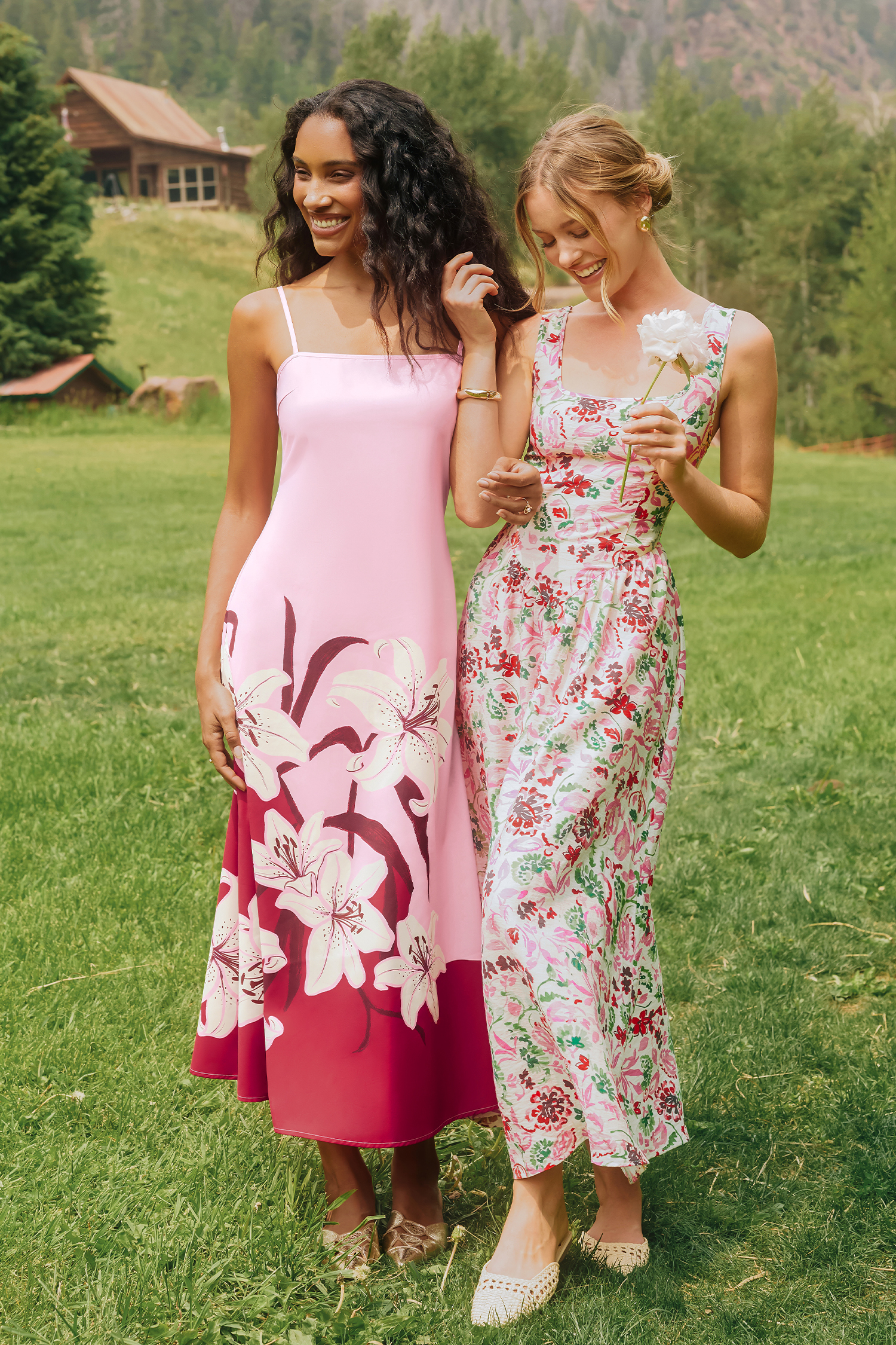 Aspen Romance Sukienka Maxi w Kwiaty