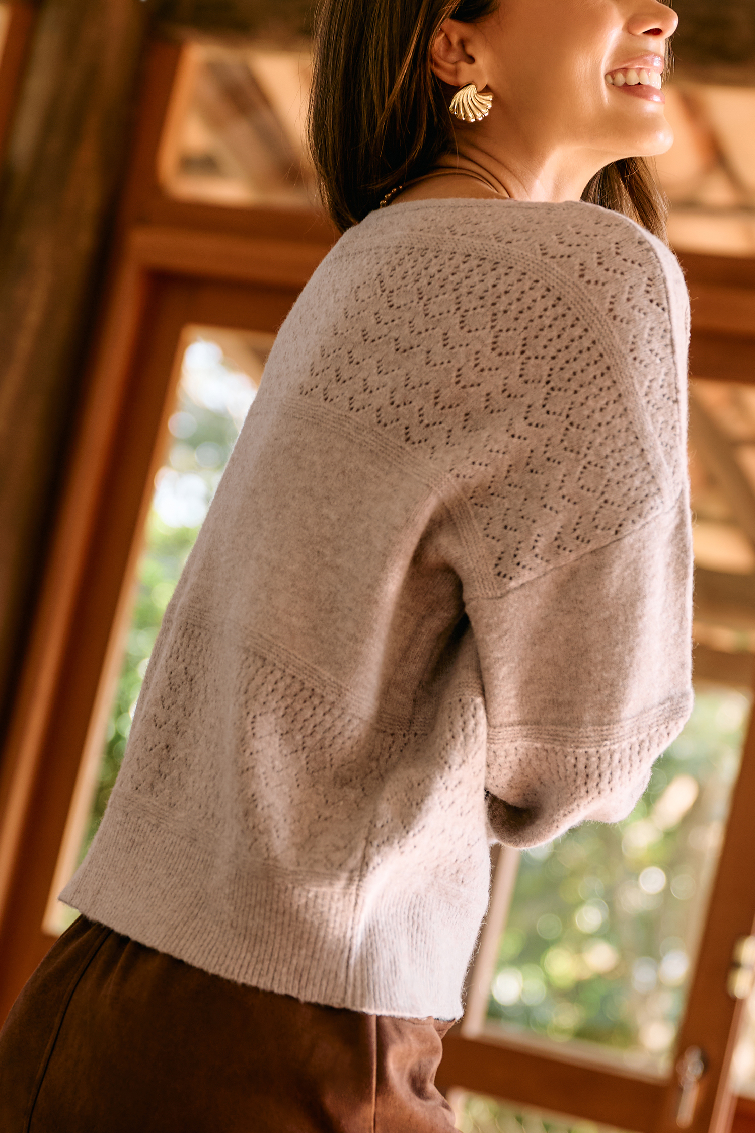 Sunday Stroll Taupe Sweater