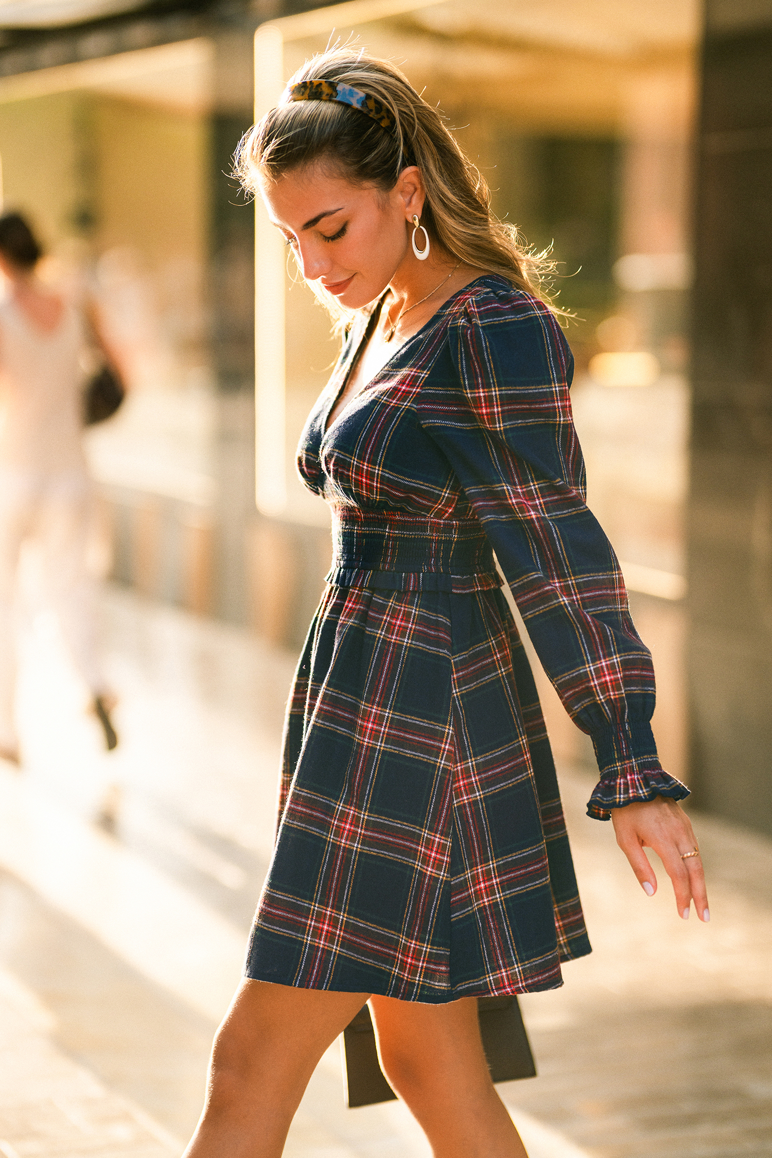 Staying Curious Plaid Mini Dress